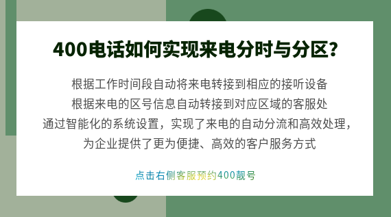 400電話如何實(shí)現(xiàn)來電分時(shí)與分區(qū)？